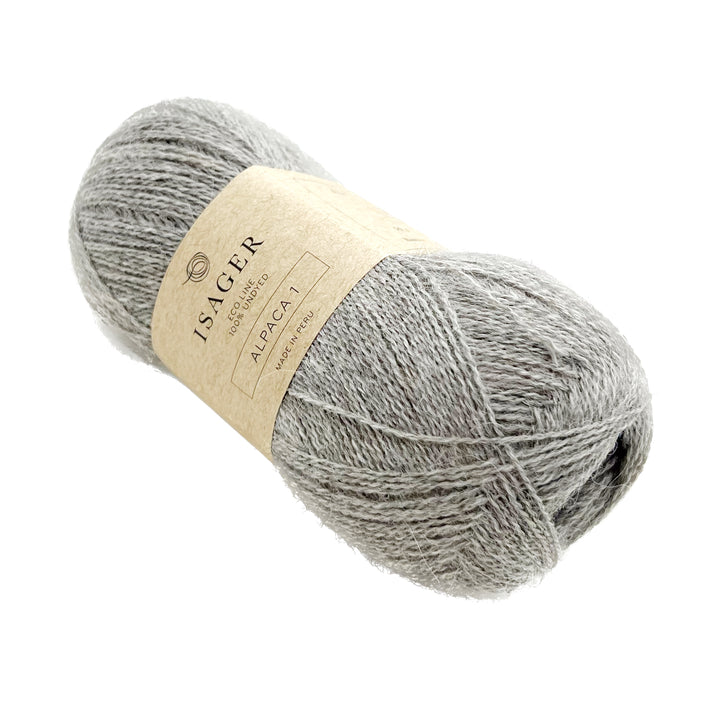 A warm gray skein of yarn. 
