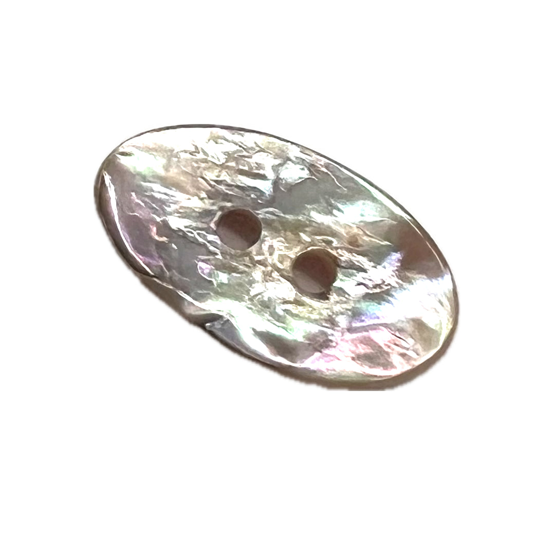 Shell button with two holes.