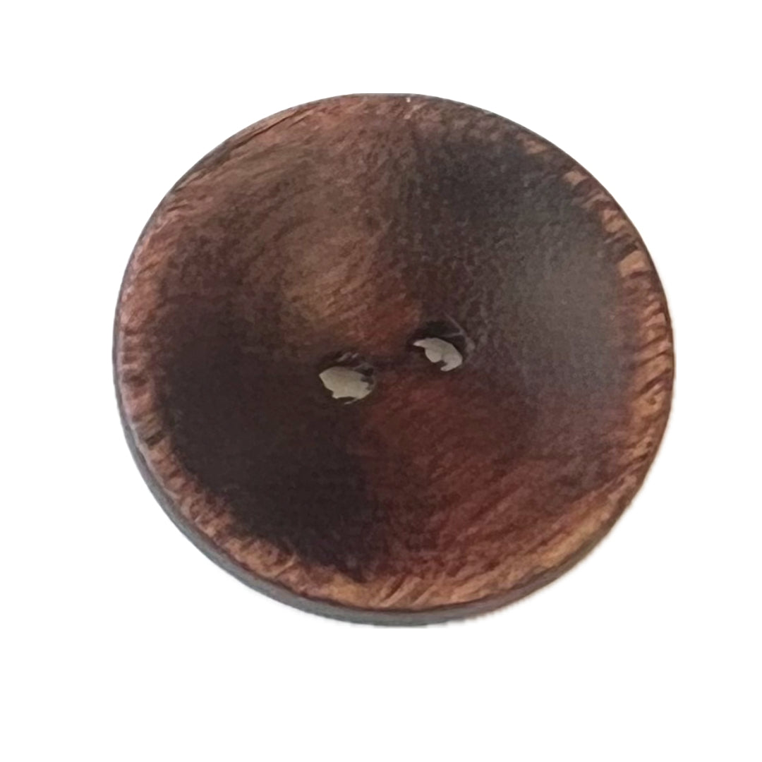 button made from coconut with 2 holes