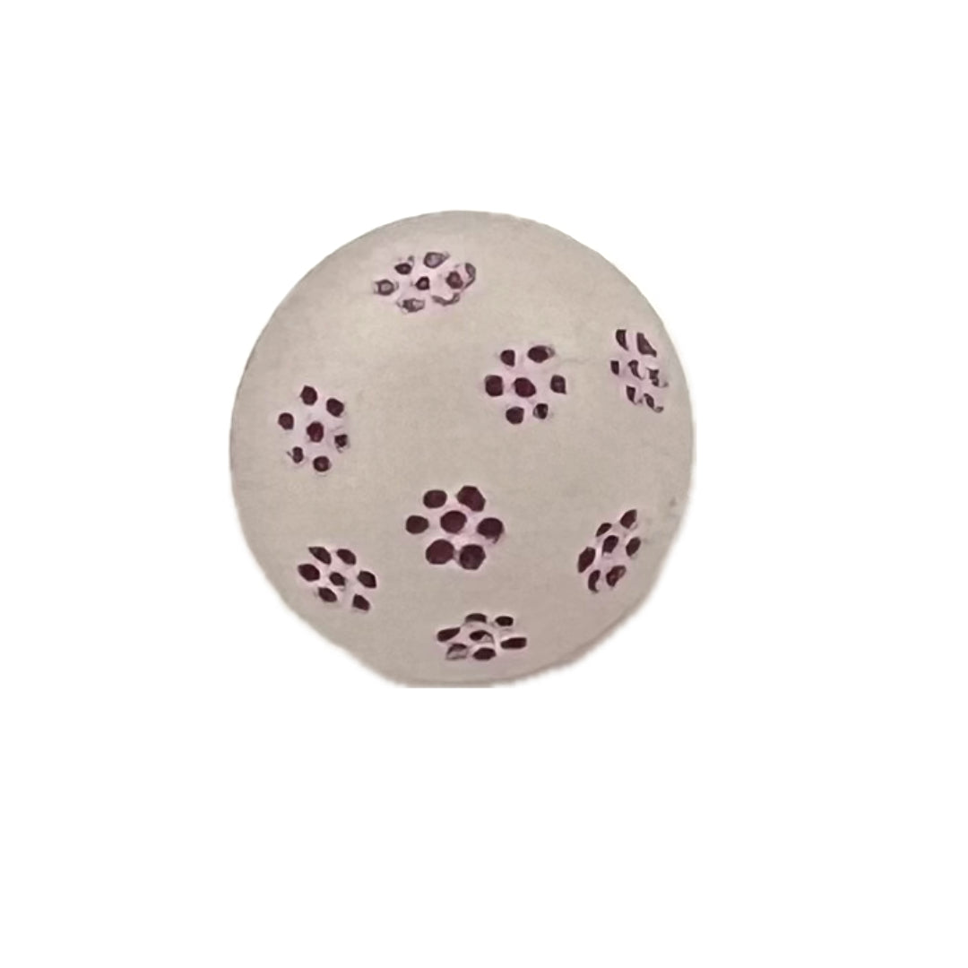 white shank button with dot clusters