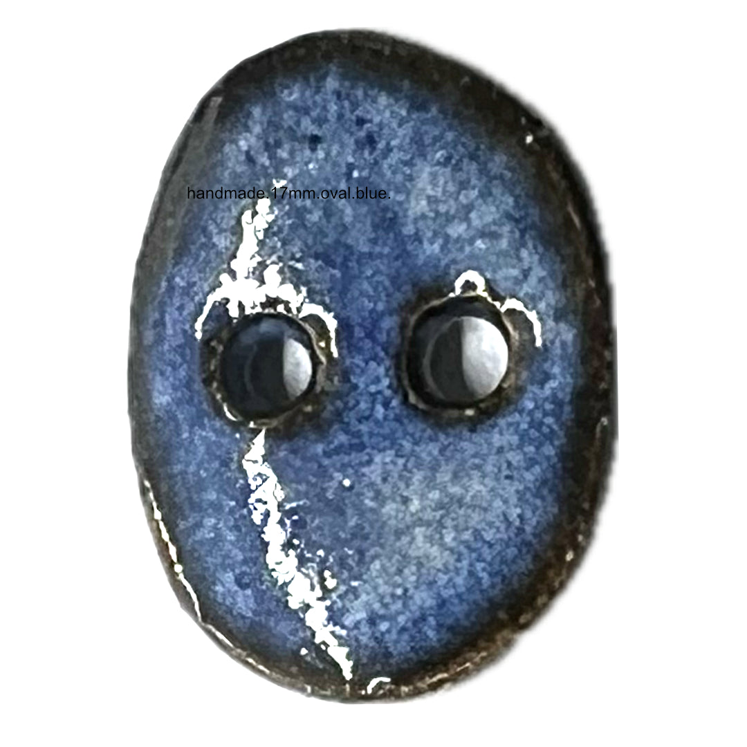 Handmade-17mm-oval blue