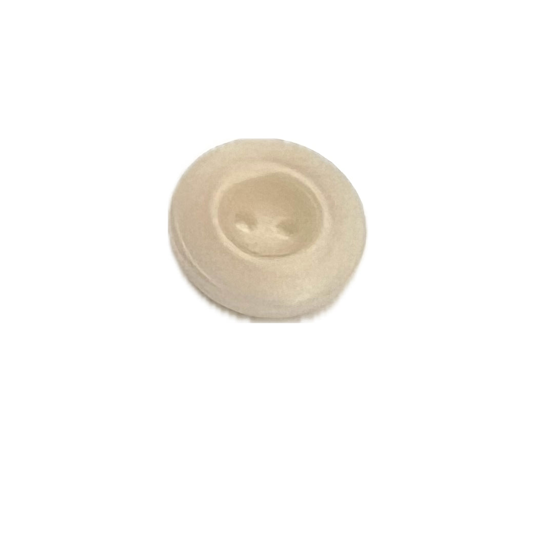 Round 2 holed button with a rim.