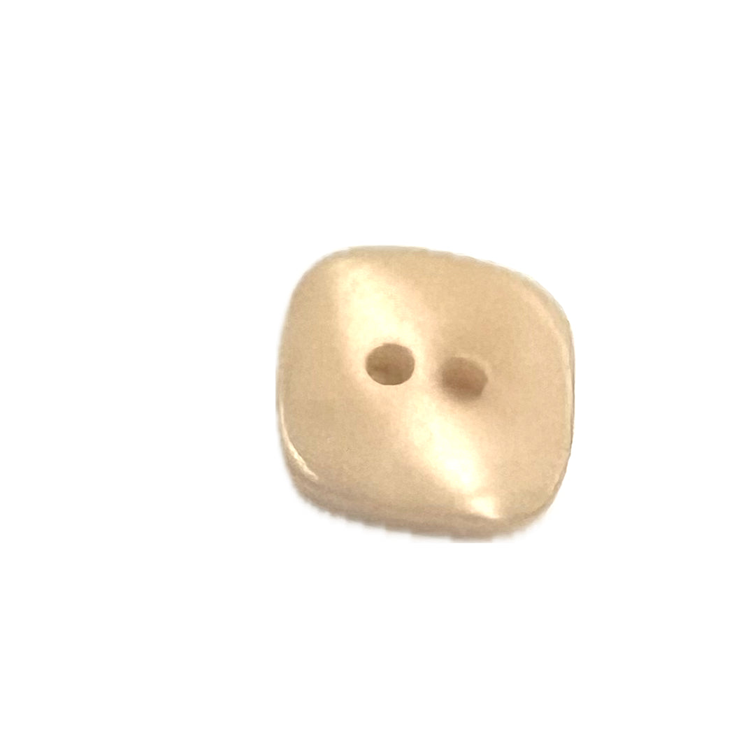 square corozo button with 2 holes.