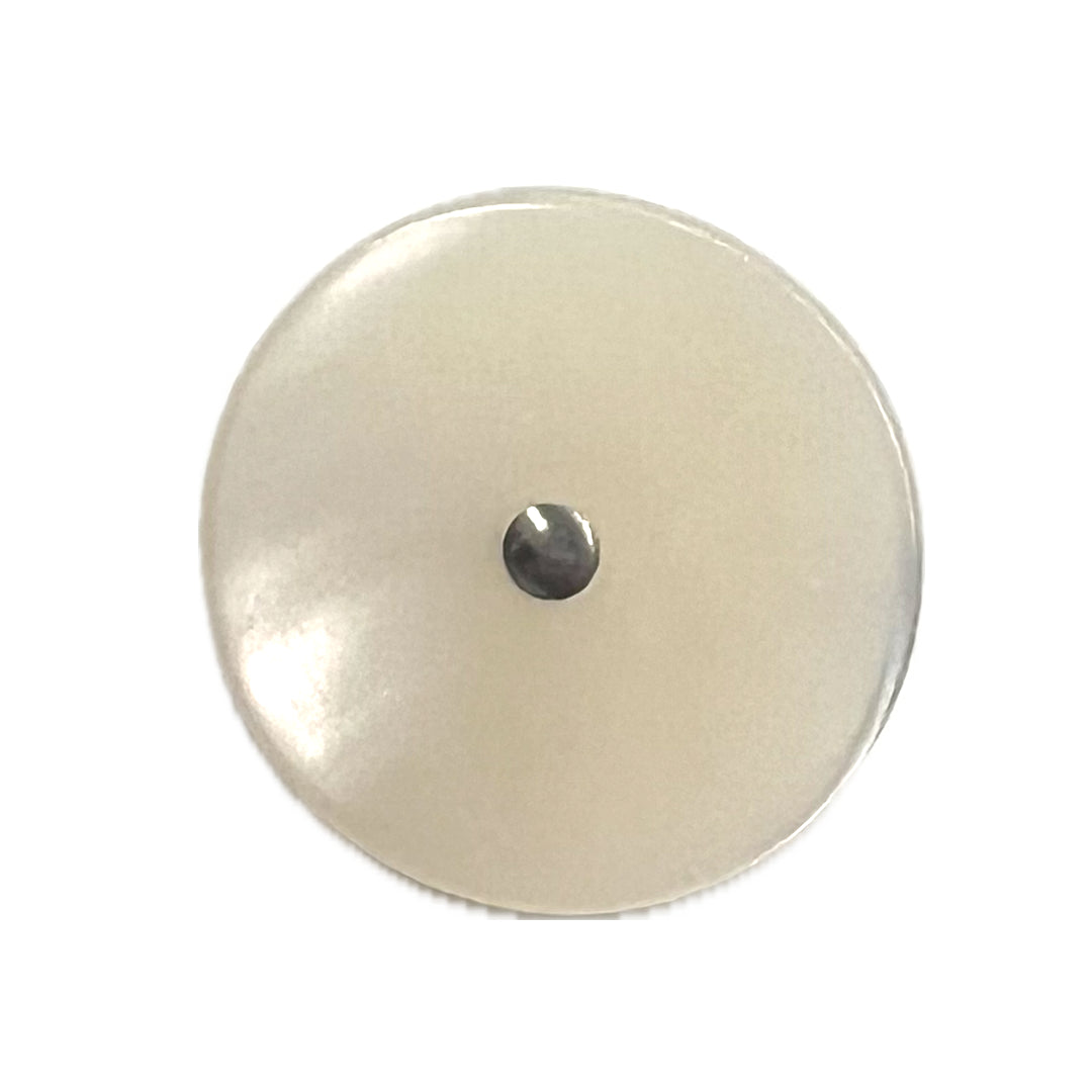 Shell button with a pin shank.