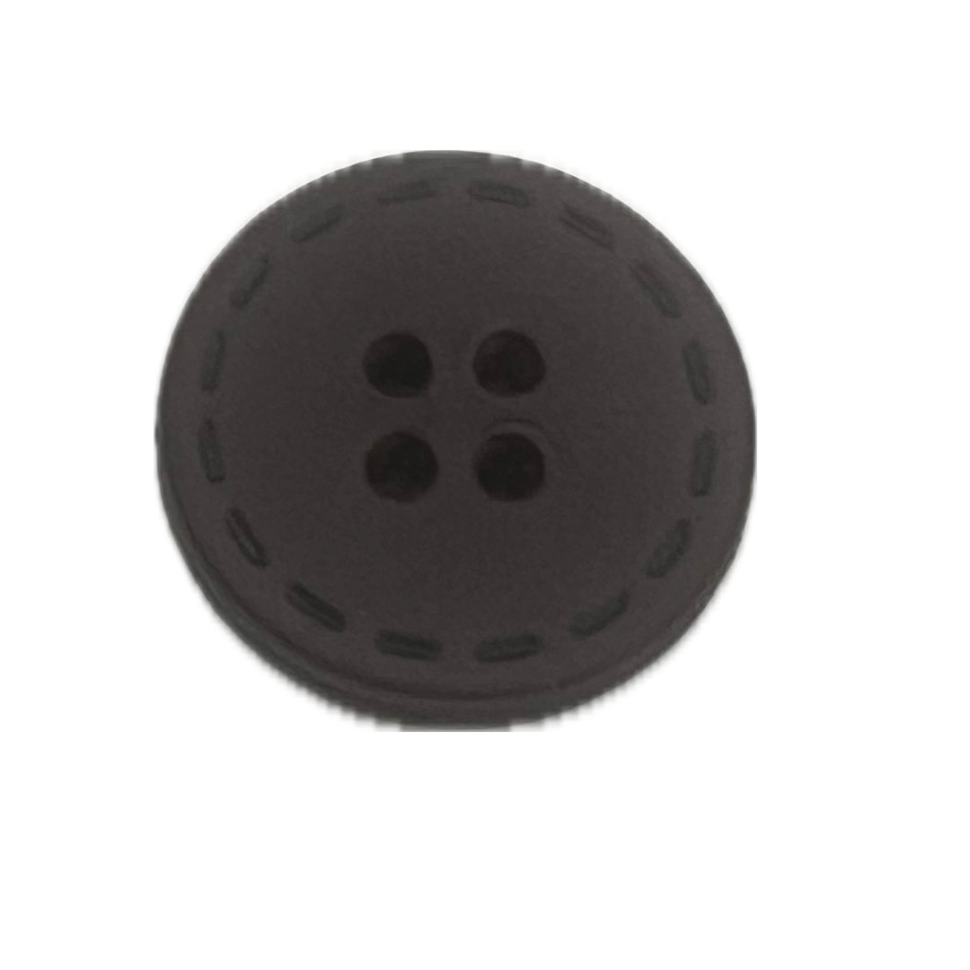 Round leather button with 4 holes.