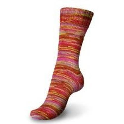 Laines du Nord Infinity Sock, 13 Green-Yellow-Orange-Pink
